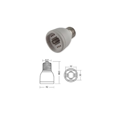 ALPHA ADATTATORE LAMPADE DA E27 A G24