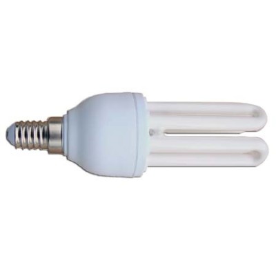 LAMPADA 15W E14 4 TUBI LUCE CALDA EXITV