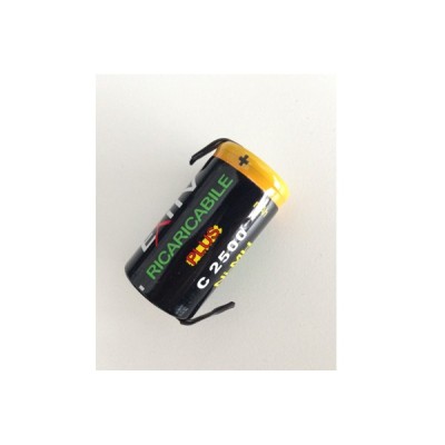 BATTERIA RICARIC.Ni-Mh TIPO "C" 2500mA SALDARE TER.OPP 64005300