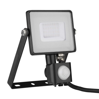 FARETTO,LED,30W,NERO,3000K,c/SENSORE