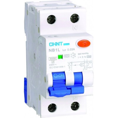 CHINT NB1L2/C16-1PN-6-A30-INT MTD 1P+N 16A 30mA TIPO A 6KA C