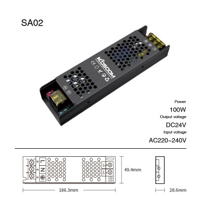 ALIMENTATORE x STRISCIE LED 24V 100W