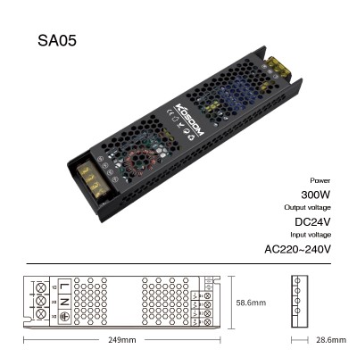 ALIMENTATORE x STRISCIE LED 24V 300W