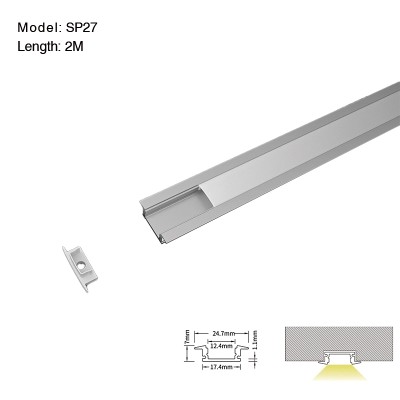 PROFILO ALLUMINIO 2mt.24.7x7 mm