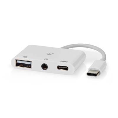 ADATTATORE DA USB-C ++++ USB-A// USB-C// JACK 3.5mm ST