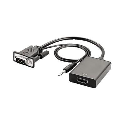 CONVERTITORE VGA++HDMI CON AUDIO E ALIM. USB