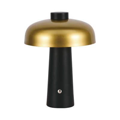 V-TAC LAMPADA DA TAVOLO 3W RICARICABILE ORO/NERA