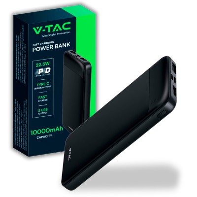 V-TAC POWER BANK 10000mA FAST CHARGER