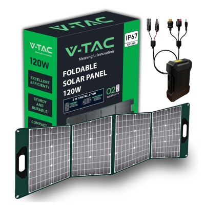 V-TAC PANNELLO PIEGHEVOLE FOTOVOLTAICO 120W